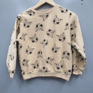 H&M Sweatshirt Size 8 - 10Y Brown Crew Neck Cotton Blend Long Sleeve Pullover